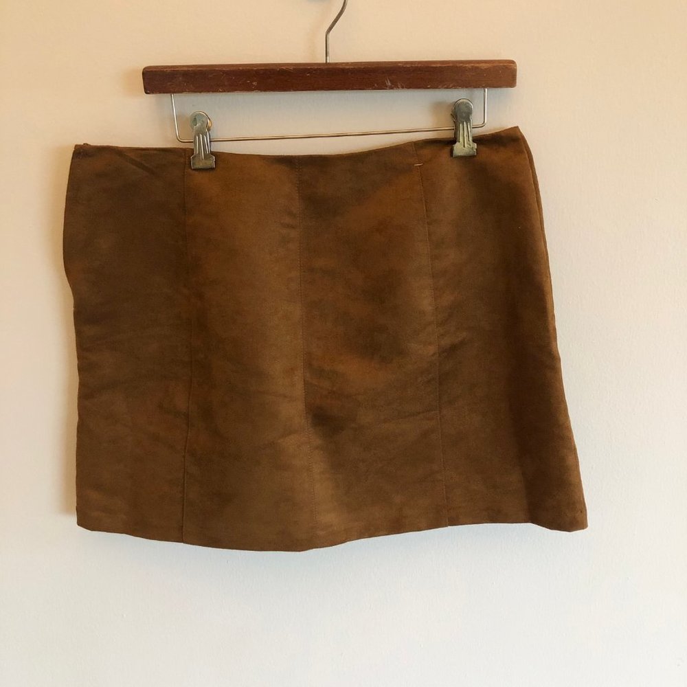 Suede Midi Skirt